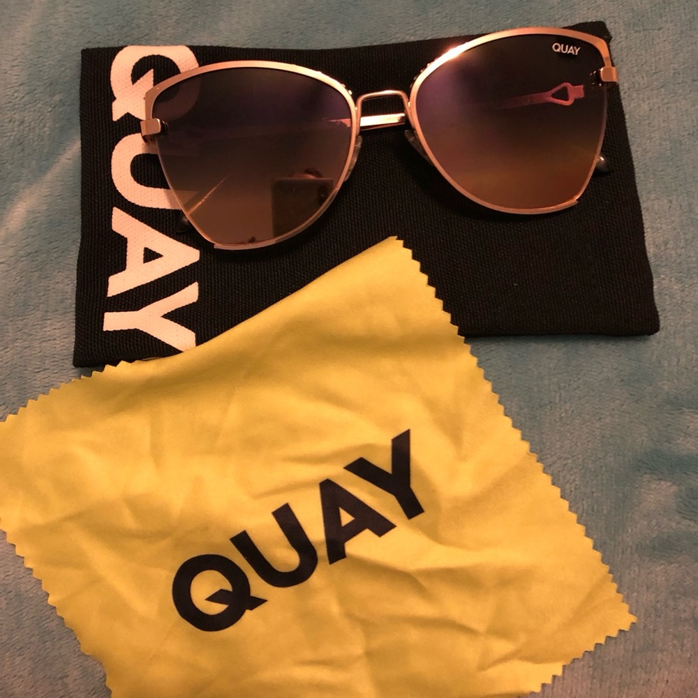 Quay 53mm polarized cat eye sunglasses